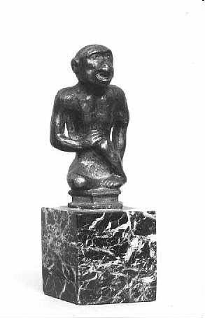 Statuette : singe assis