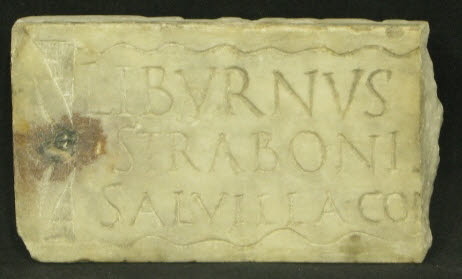 plaque de loculus ; inscription