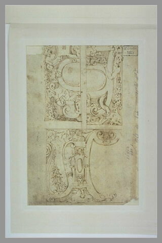 Trois motifs décoratifs d'encadrement de cartouche, image 2/2