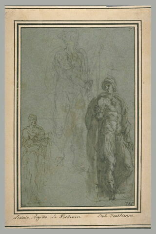 Etudes d'homme et de deux figures de Mars, image 2/2