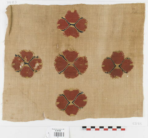 décor de textile ; fragment