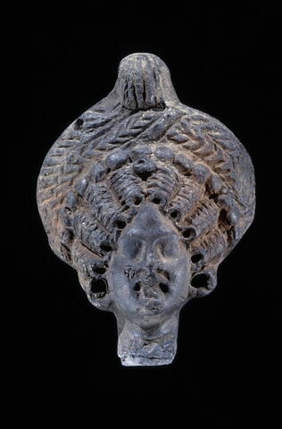 figurine de tête de femme romaine à cou fermé, image 4/4