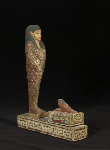 statue de Ptah-Sokar-Osiris ; figurine d'oiseau akhem