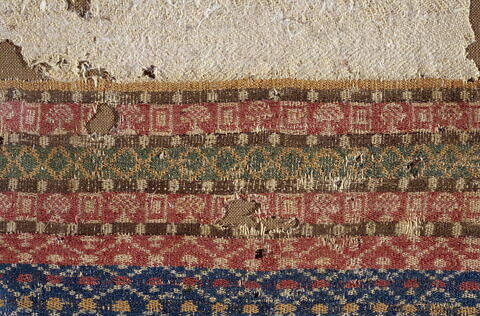 housse de coussin ou de matelas ; fragment, image 3/4