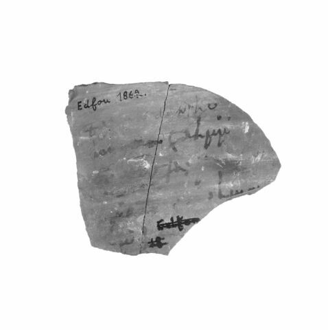 ostracon ; deux fragments recollés, image 3/3