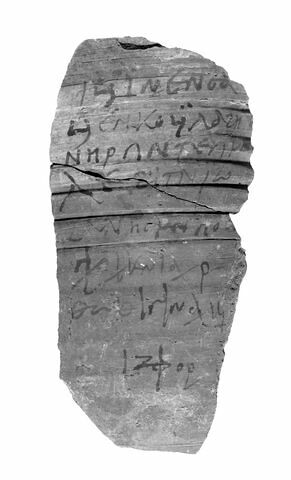 ostracon ; deux fragments recollés