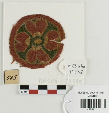 décor de textile ; fragment