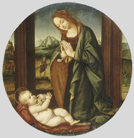 La Vierge adorant l'Enfant