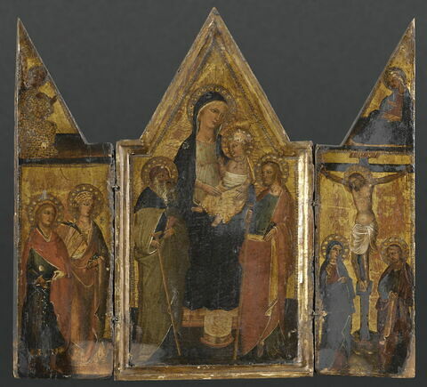 Triptyque (au centre La Vierge et l'Enfant entre saint Antoine et saint Jacques)