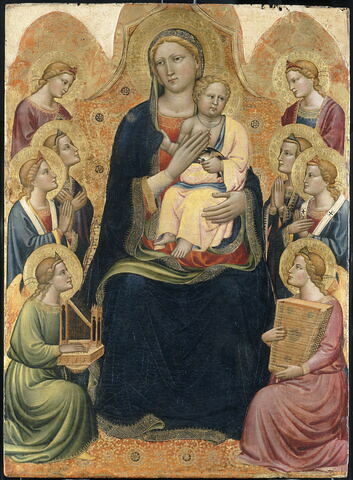 La Vierge et l'Enfant entourés de huit anges