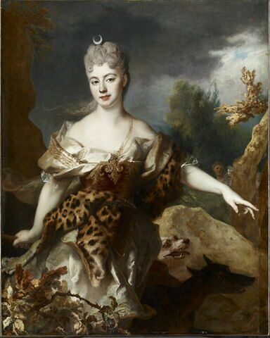 Portrait de femme en Diane, dit à tort Mlle de Barral, image 2/2