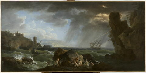 Marine. Le soir ou la tempête