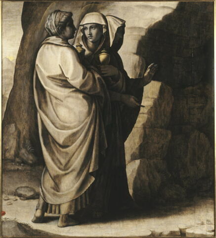 Le Christ et les pèlerins d'Emmaüs (recto) et Les Saintes Femmes au tombeau (verso), image 5/5