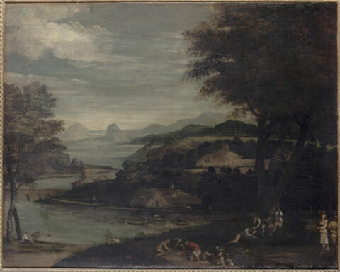 Paysage aux joueurs de dés