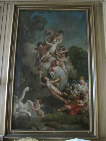 Amours jouant avec des fleurs, des cygnes et des colombes, image 3/3