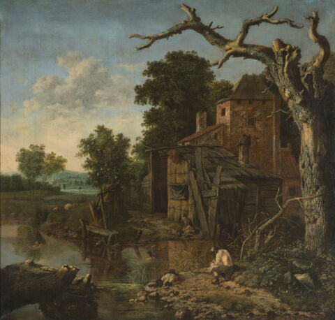 Paysage à la mare