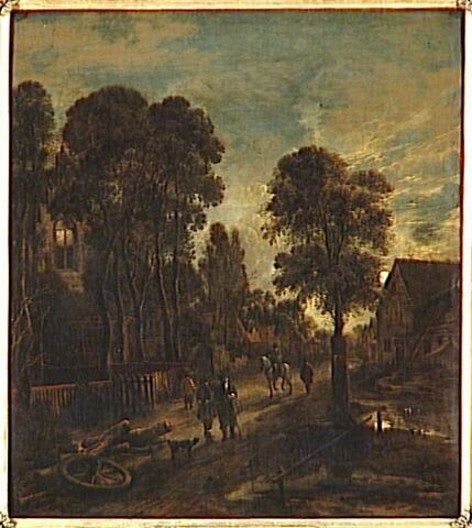 Village traversé par une route. Effet de clair de lune, image 5/5