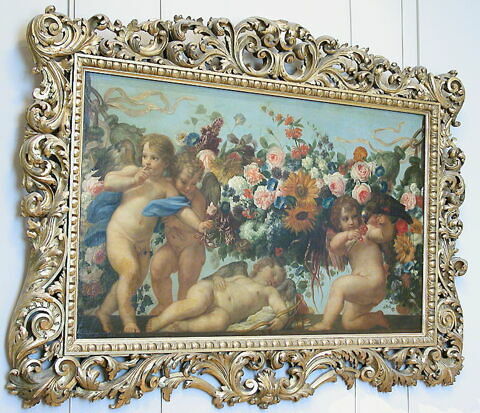 Amour et guirlande de fleurs avec perroquet, image 2/4