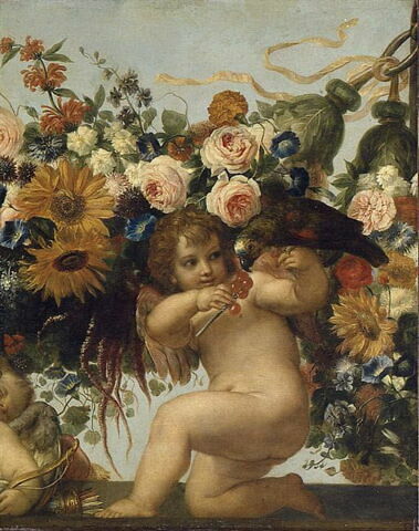 Amour et guirlande de fleurs avec perroquet, image 4/4