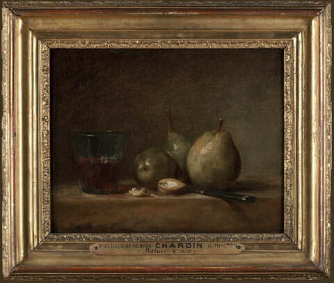 Poires, noix et verre de vin., image 3/4