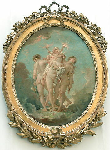 Les trois Grâces supportant l' Amour., image 2/2