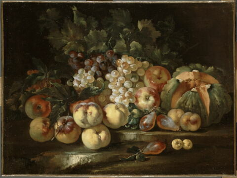 Nature morte aux raisins et aux pommes