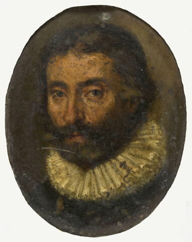 Portrait d'homme de trois-quarts à gauche, demi-buste.