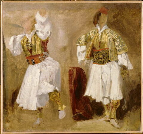 Deux études de costumes souliotes, image 3/3