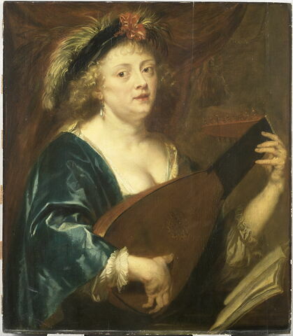 Femme jouant du luth