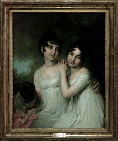 Portrait des princesses Elena (1787-1869) et Alexandra (1788-1819) Kourakine, avec leur chien, 1802, image 2/2