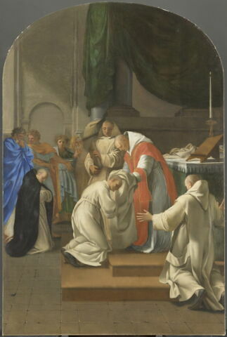 Saint Bruno donne l'habit à plusieurs novices