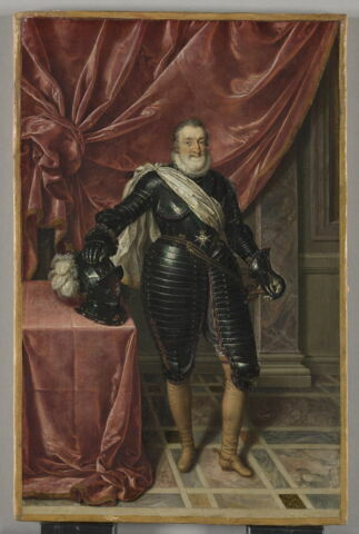 Portrait de Henri IV (1553-1610), roi de France, en armure