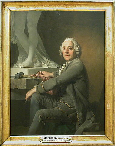 Christophe-Gabriel Allegrain (1710-1795), sculpteur;près de lui, 