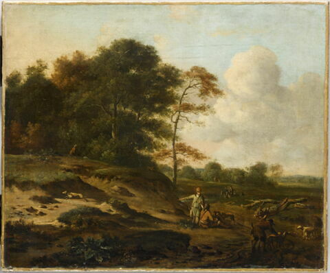 Paysage avec chasseurs