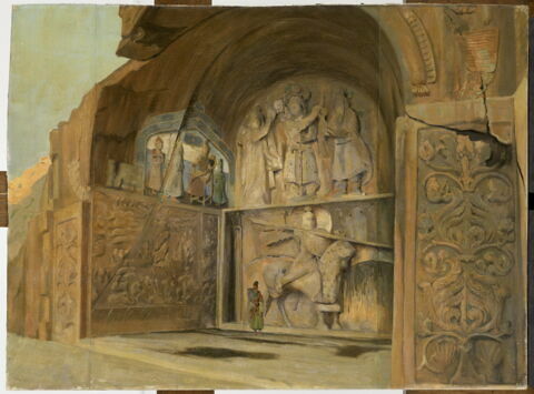 Intérieur de la grotte de Tagh-è-Bostan