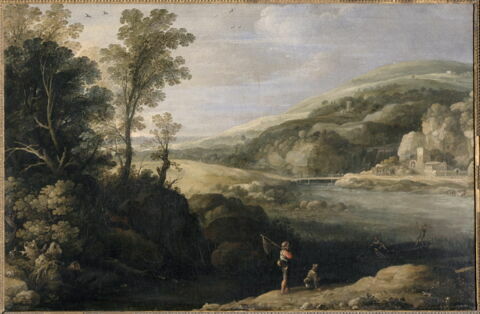 Paysage aux pêcheurs