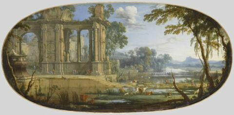 Paysage avec ruines antiques