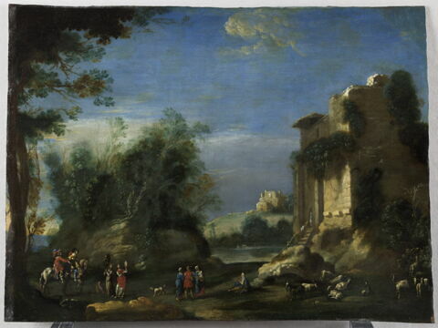 Paysage avec ruines