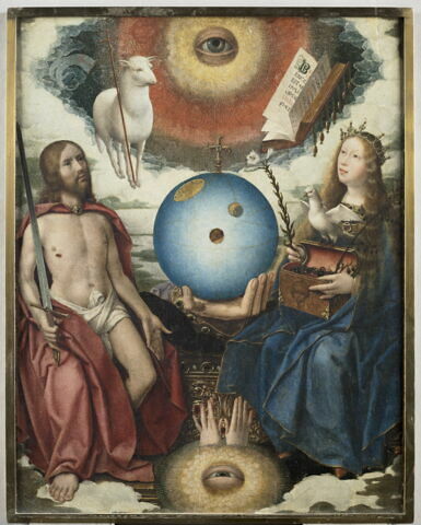 Le Cosmos sous l'oeil de Dieu, en présence du Christ-juge et de l'Église