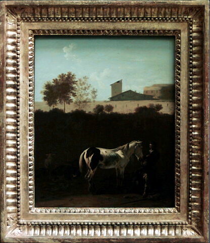 Pâtres et cheval pie dans un paysage d'Italie, image 2/3