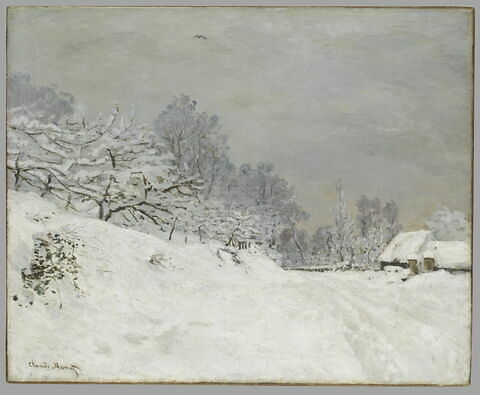 Environs de Honfleur. Neige.