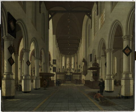 Intérieur de la Vieille Eglise (Oude Kerk) de Delft