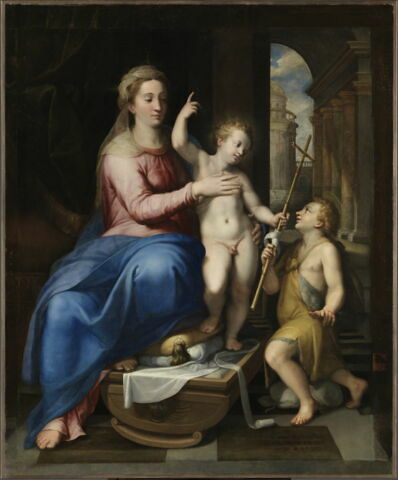 La Vierge, l'Enfant Jésus et le petit saint Jean Baptiste