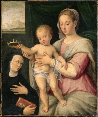 La Vierge et l'Enfant Jésus couronnant une religieuse, image 4/4