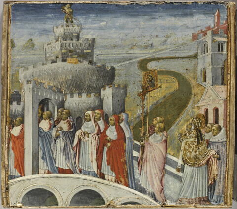 La Procession de saint Grégoire le Grand au château Saint-Ange durant la peste noire, dit autrefois à tort la Rentrée du pape Martin V au château Saint-Ange (1420) ou la Procession du pape Clément VI devant le château Saint-Ange (1348).