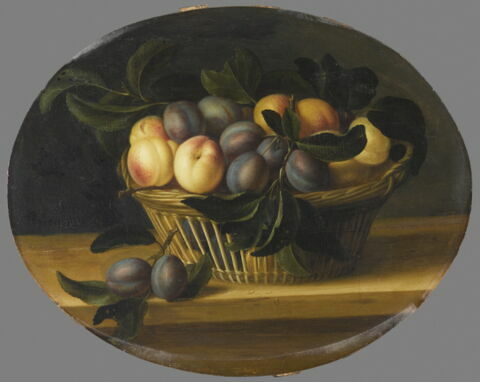 Nature morte aux pêches et aux prunes