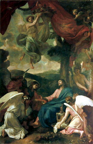 Le Christ au désert servi par les anges, image 2/5