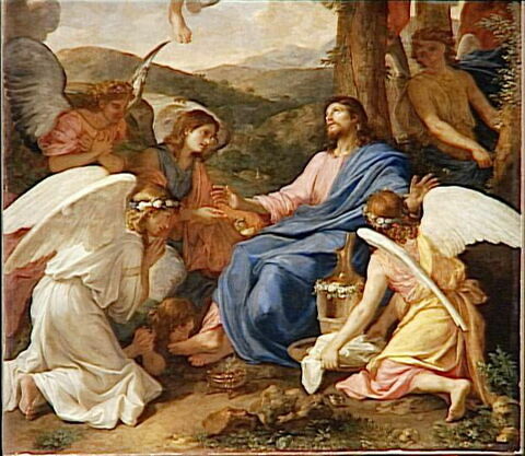 Le Christ au désert servi par les anges, image 5/5