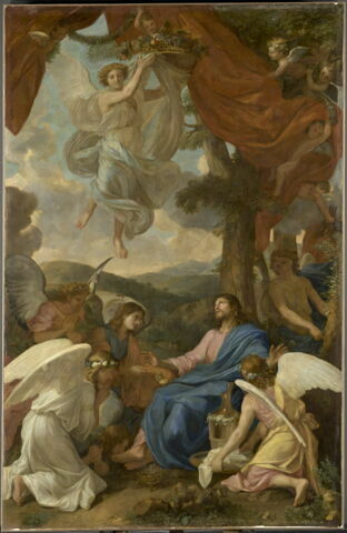 Le Christ au désert servi par les anges