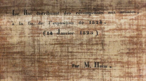 Charles X distribuant des récompenses aux artistes exposants du salon de 1824 au Louvre, le 15 Janvier 1825., image 4/9